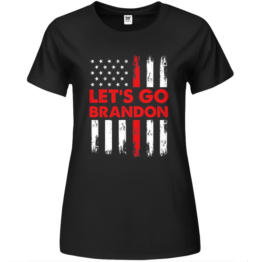 Let’S Go Brandon Chant Conservative Us Flag Premium Womens T Shirts