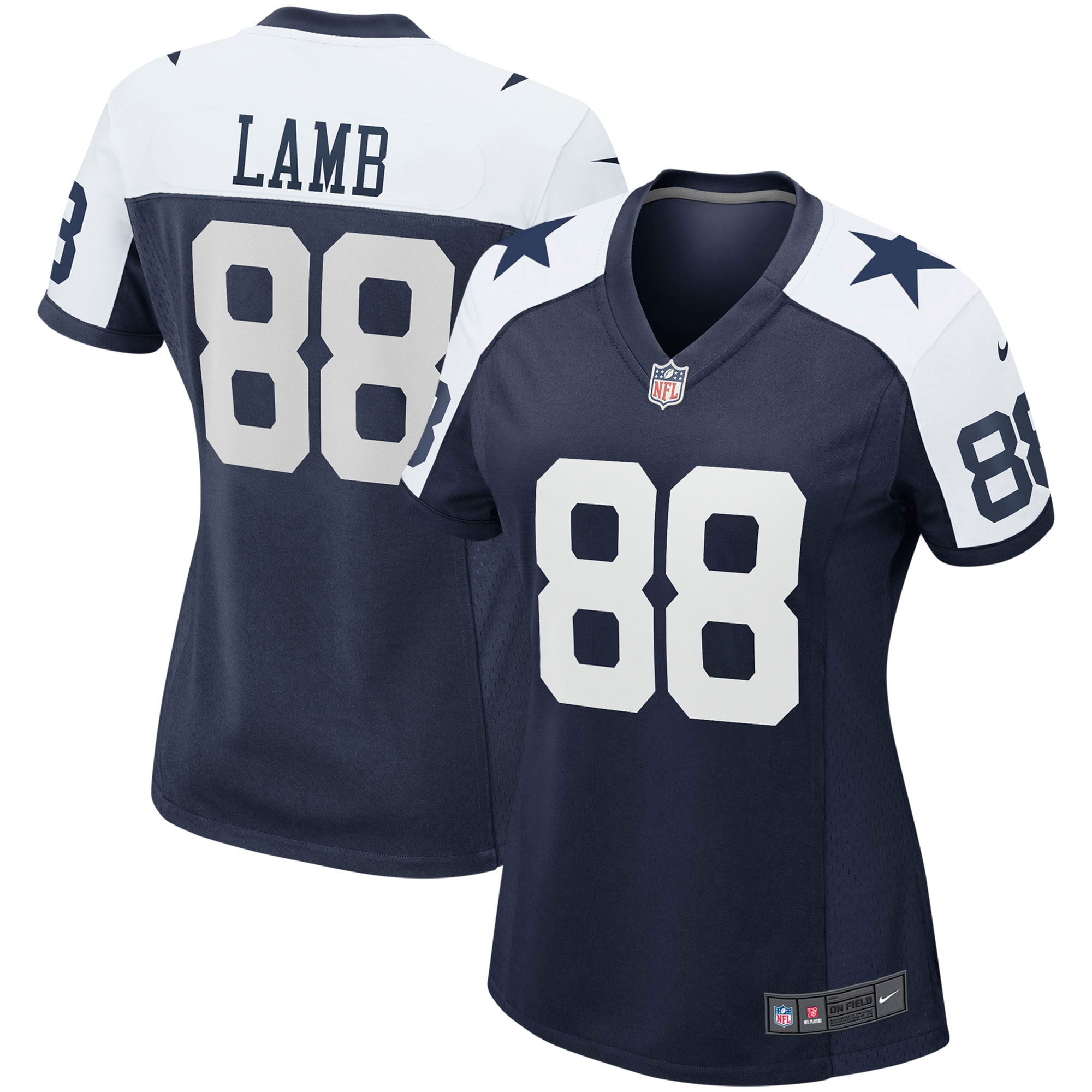 Women’s Dallas Cowboys CeeDee Lamb Navy Alternate Game Team Jersey