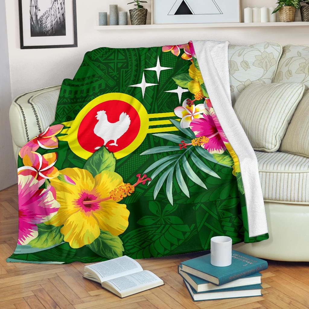 American Samoa Premium Blanket – Manu’Atele Hibiscus Flag