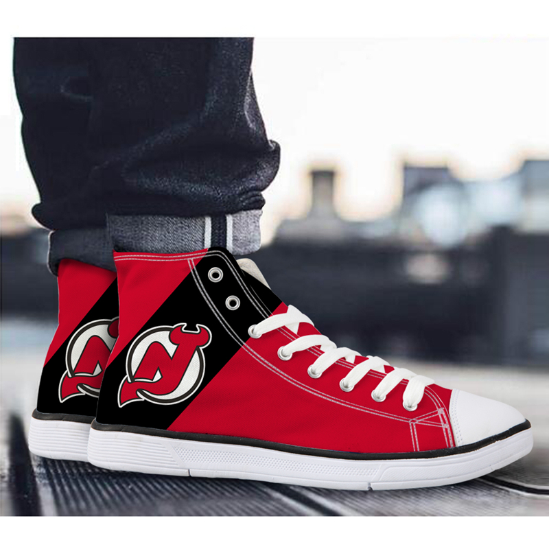 New Jersey Devils 3D Print Canvas Shoes Cheap Price Sneakers For Women