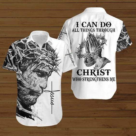 Discover Cool Hawaiian Aloha Shirts Jesus Christ Drawing I Can Do All Things