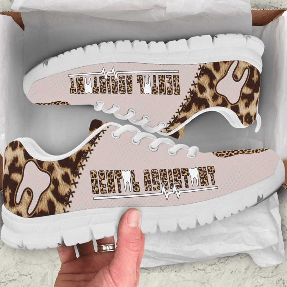 Dental assistant Faux leopard skin Shoes Running birthday gift Fashion White Shoes Fly Sneakers TL97