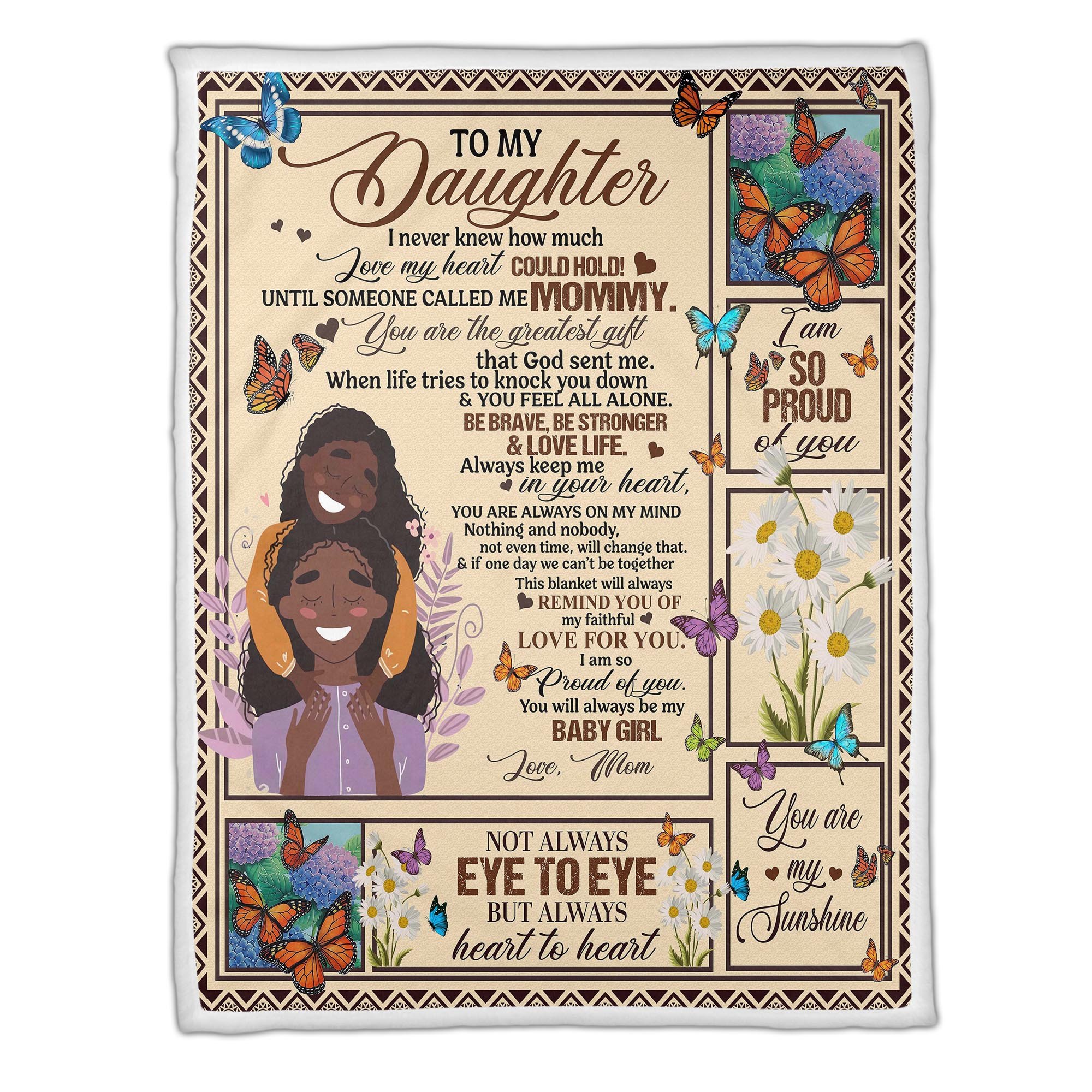 Special gift for daughter – Butterfly Daughter Blanket