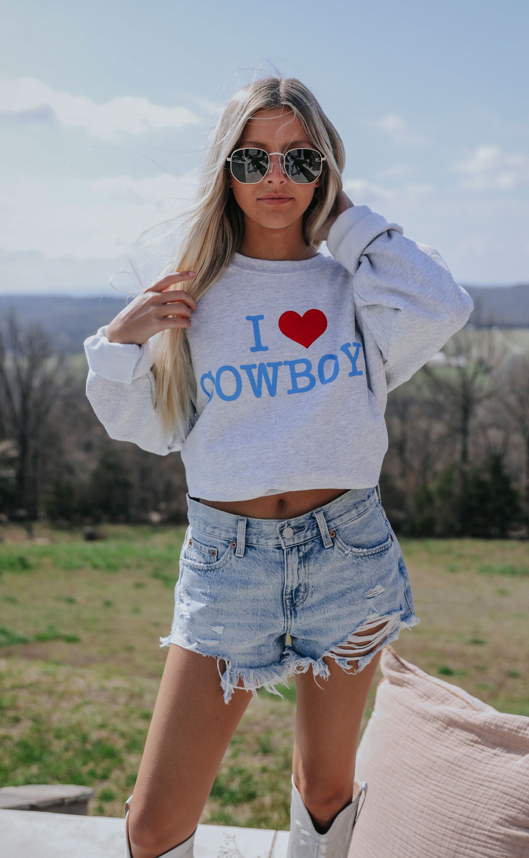 Charlie Southern: I Love Cowboys Sweatshirt