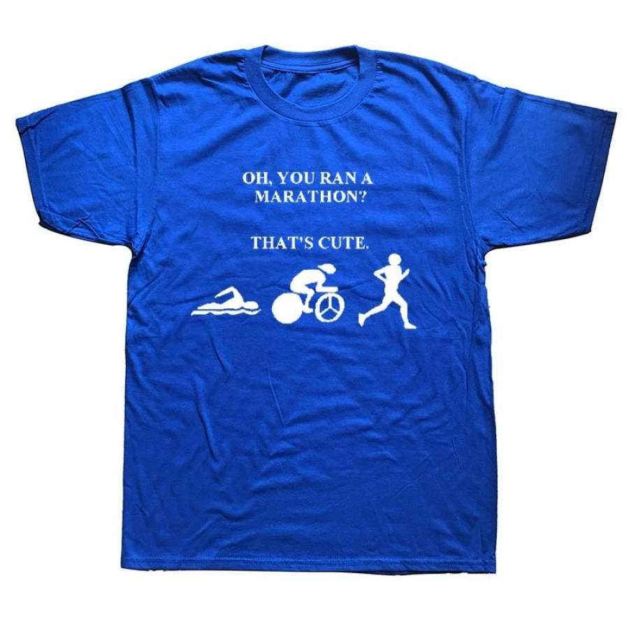 Triathlon Swim Swimming Bike Run Funny T-Shirt