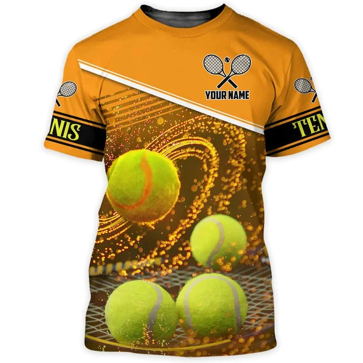 Custom 3D Print Tennis Shirt Men Women, Tennis Player Tee Shirt, Gift For Tennis Lover