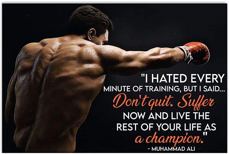 Vintage Man Boxing I Hated Every Minute Don’T Quit Suffer Poster Art Print      Home Decor Gift For Men Women Family Friend On Birthday Xmas