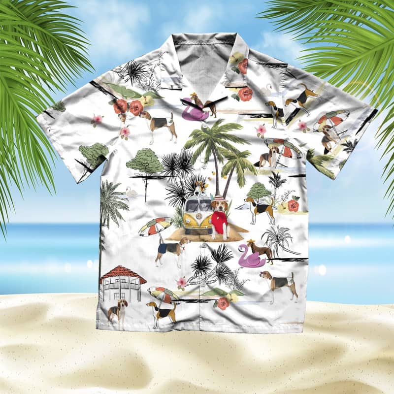 Unisex American Foxhound Beach Hawaii Shirt Ha70053