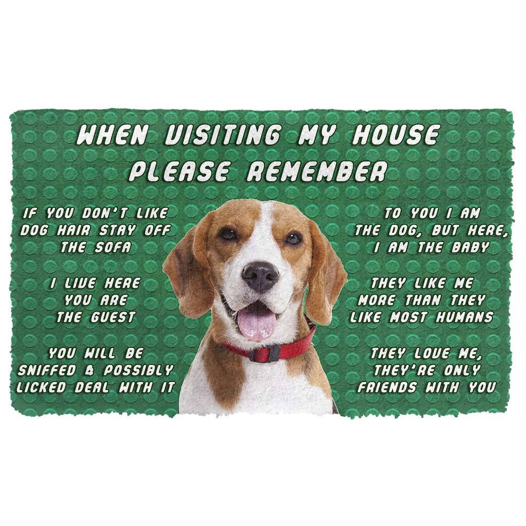 Alohazing 3D Please Remember Beagle Dog’S House Rules Doormat