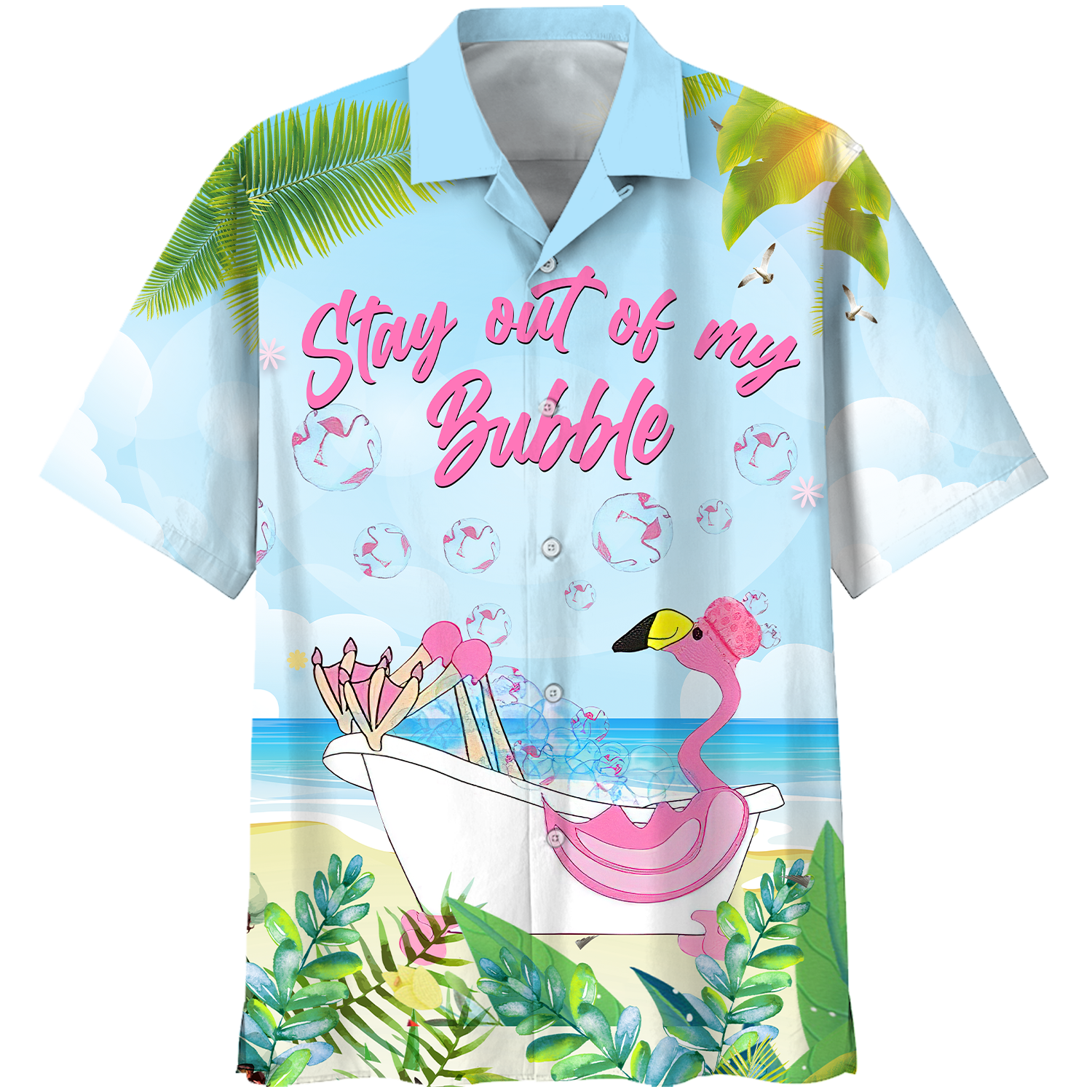 Famille Flamingo Stay Out Of My Bubble Hawaii Short Ha76094