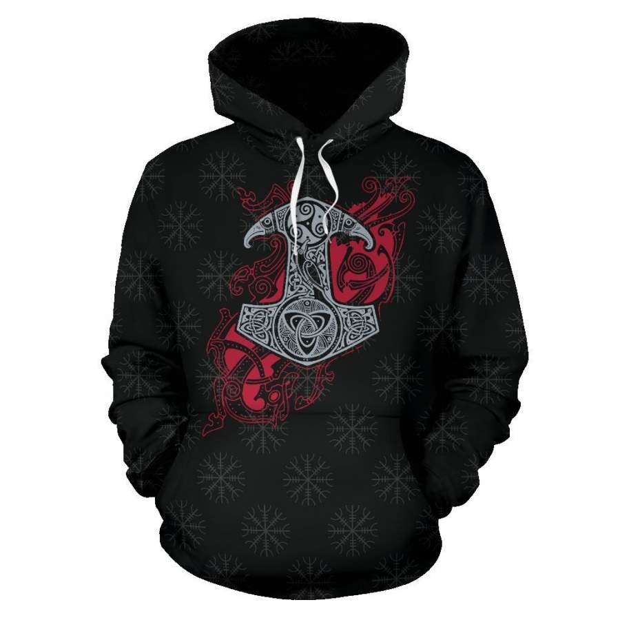 Viking Thor’s Mjolnir Pullover Hoodie A7