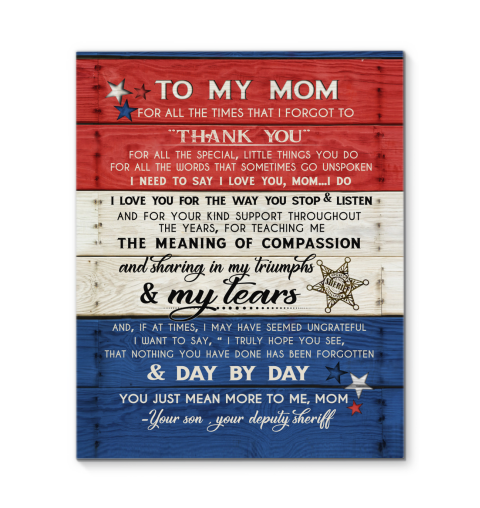 To My Mom For All The Times That I Forgot To Thank You,Portrait Poster & Canvas For Mother Family Birthday Home Decor Wall Art Visual Art