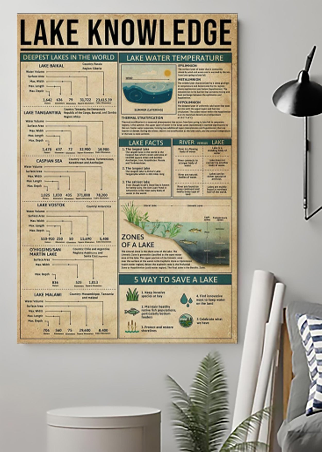 Environmental Protection Lake Knowledge Poster