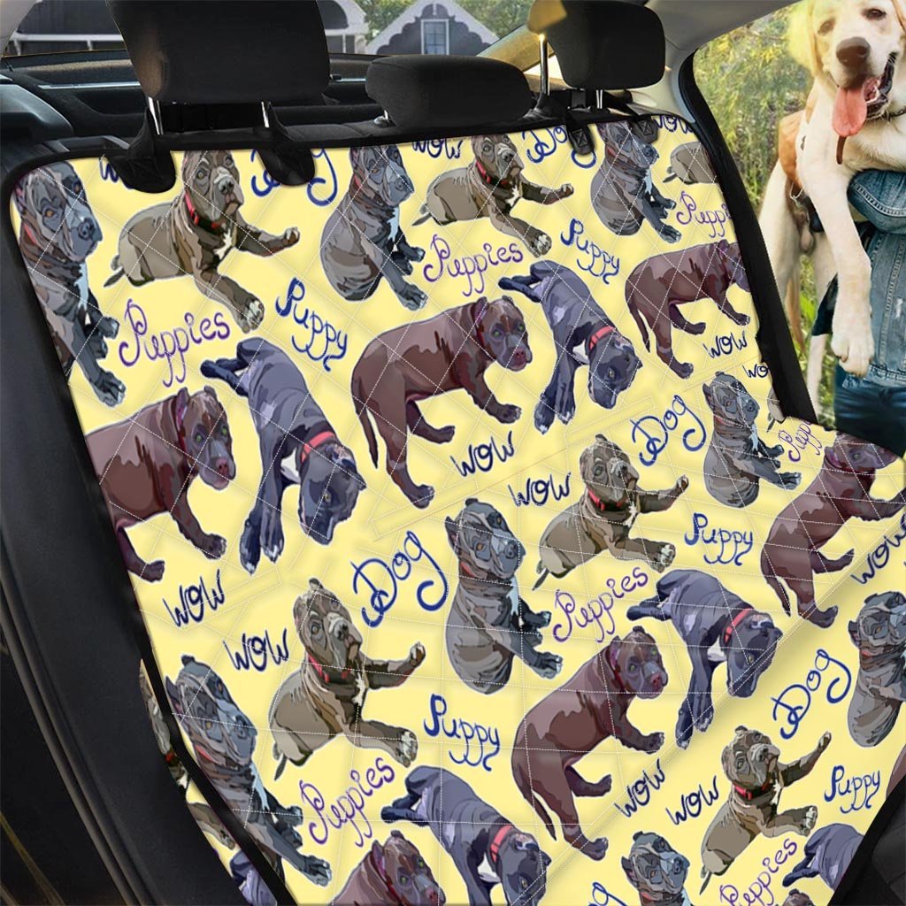 Pitbull Puppy Pet Car Seat Cover