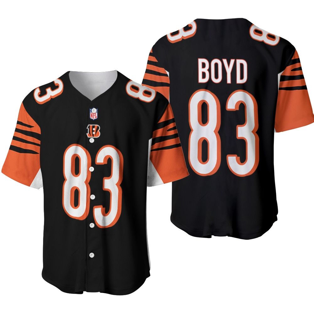 Cincinnati Bengals Tyler Boyd #83 NFL Great Player American Football Black 2019 3D Designed Allover Gift For Bengals Fans Baseball Jersey