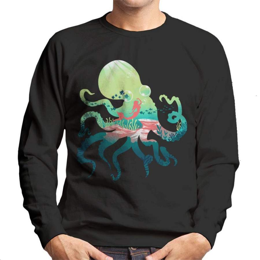 Octopus Mermaid Silhouette Men’s Sweatshirt