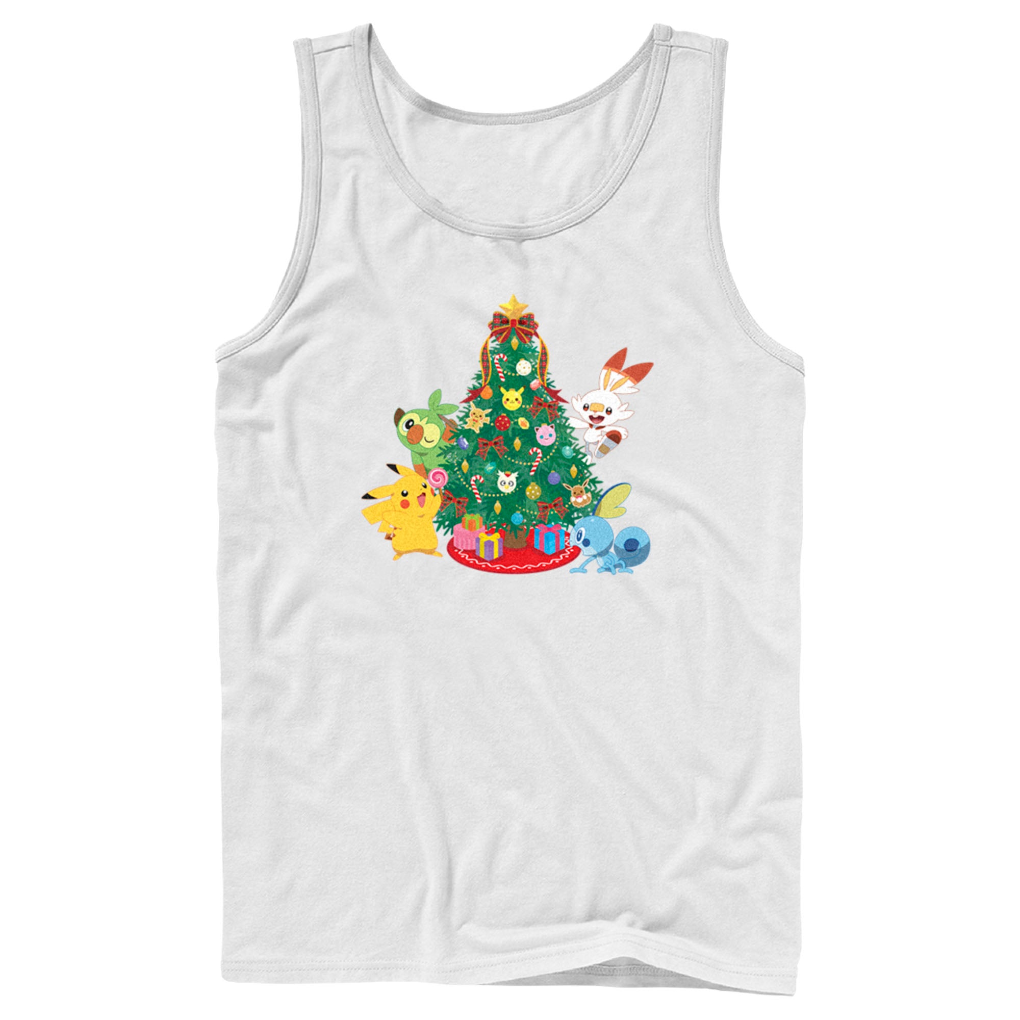 Men’S Pokemon Christmas Tree Friends Tank Top