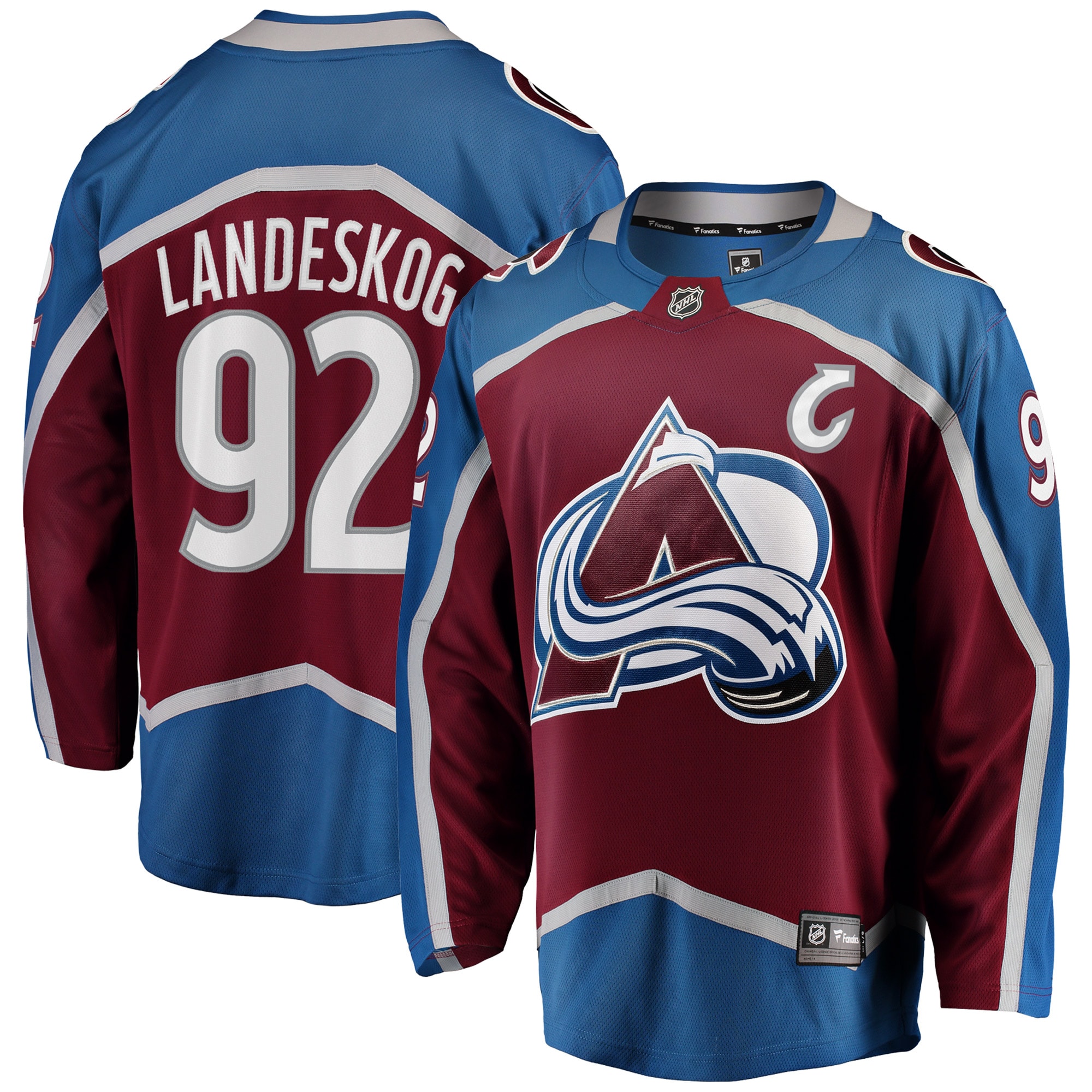 Gabriel Landeskog Colorado Avalanche Branded Breakaway Player Jersey – Burgundy