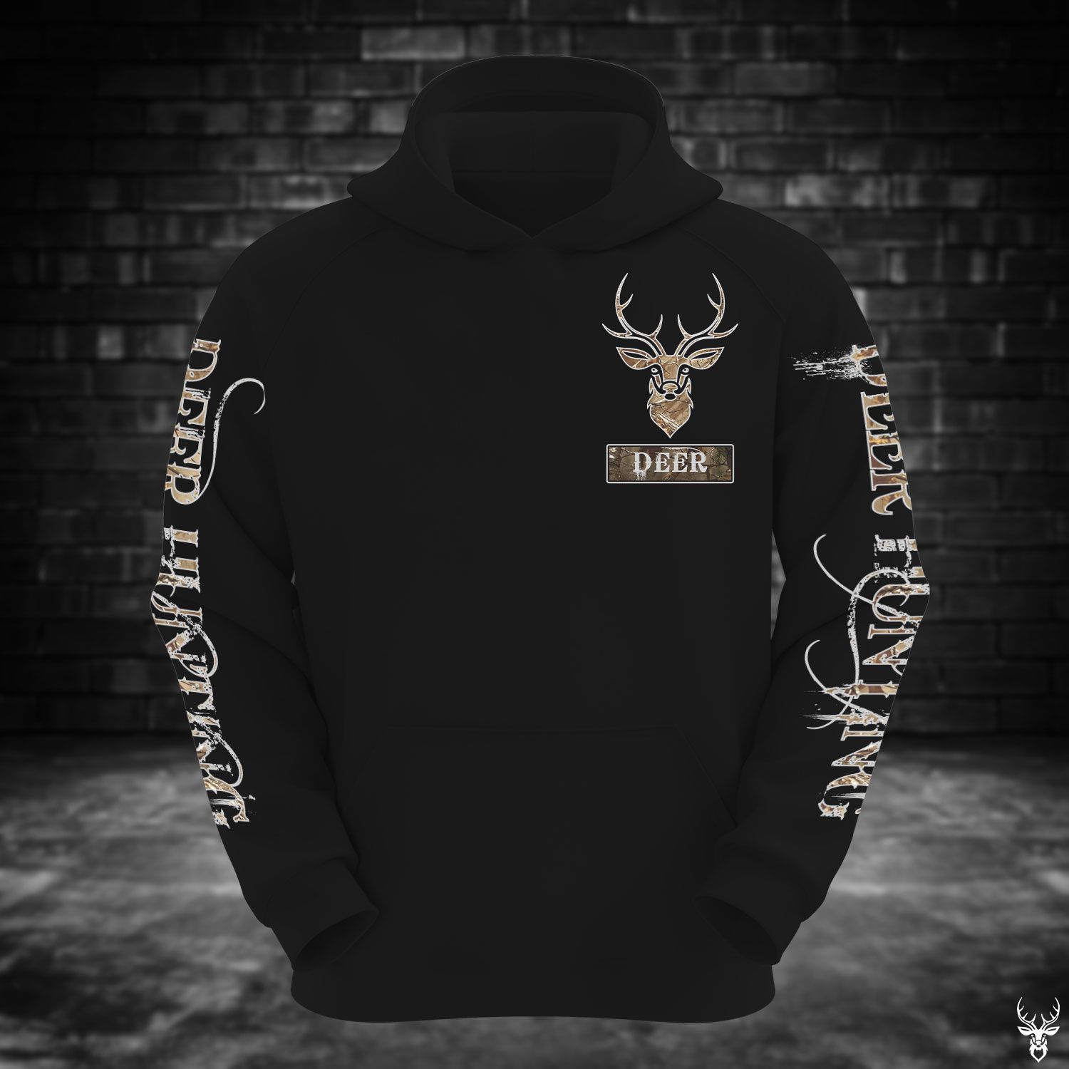 TDT082010B02DS DEER HUNTING LOGO HOODIE BT