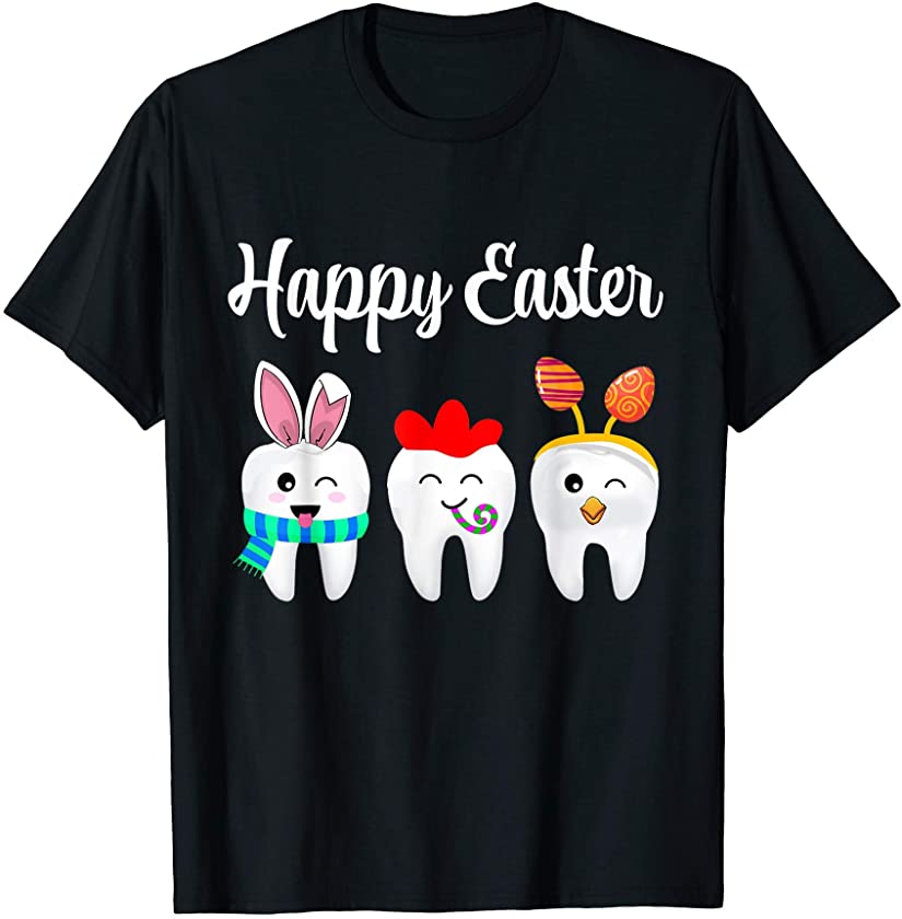 Tooth Easter Funny Teeth Costume Bunny Chick Rabbit Eggs T-Shirt