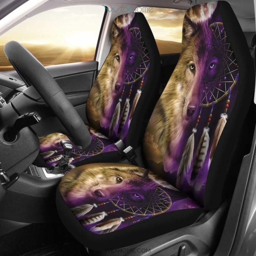 Amazing Wolf Dream Catcher Car Seat Covers