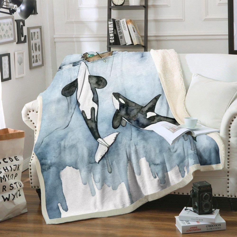 Killer Whale Gs-Cl-Ld2906 Fleece Blanket