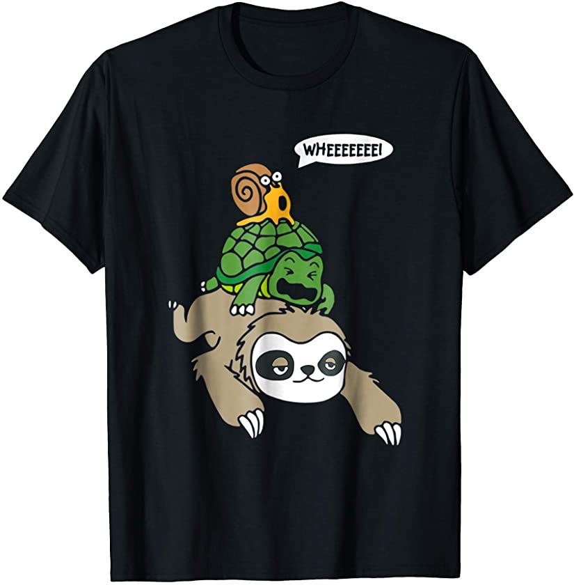 Sloth Turtle Snail Funny, Cute Animal Lover Gift T-Shirt