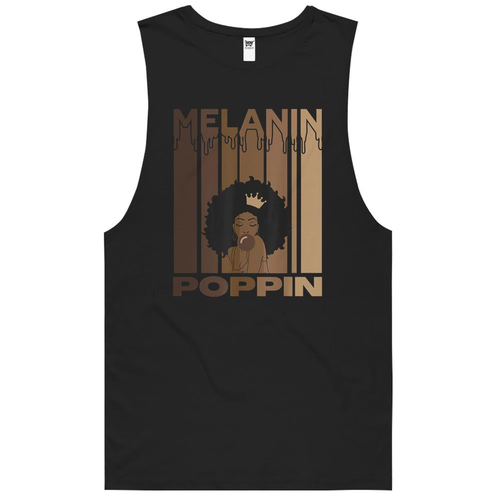 Melanin Poppin Shirt For Women Strong Black Afro Culture Tank Top