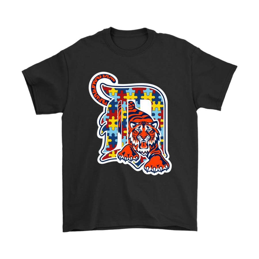 Detroit Tigers Logo Baseball Autism Awareness Shirts