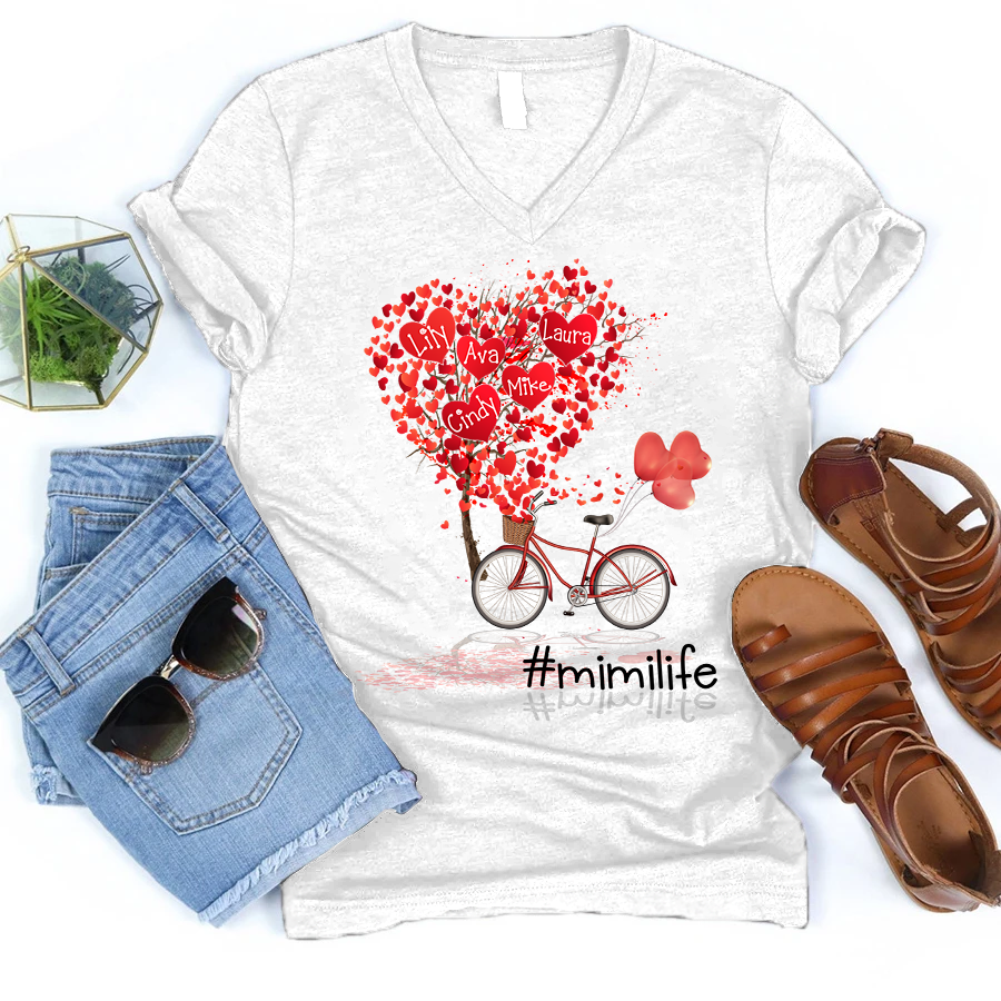 New – Mimi Life  Personalized V-Neck Shirt
