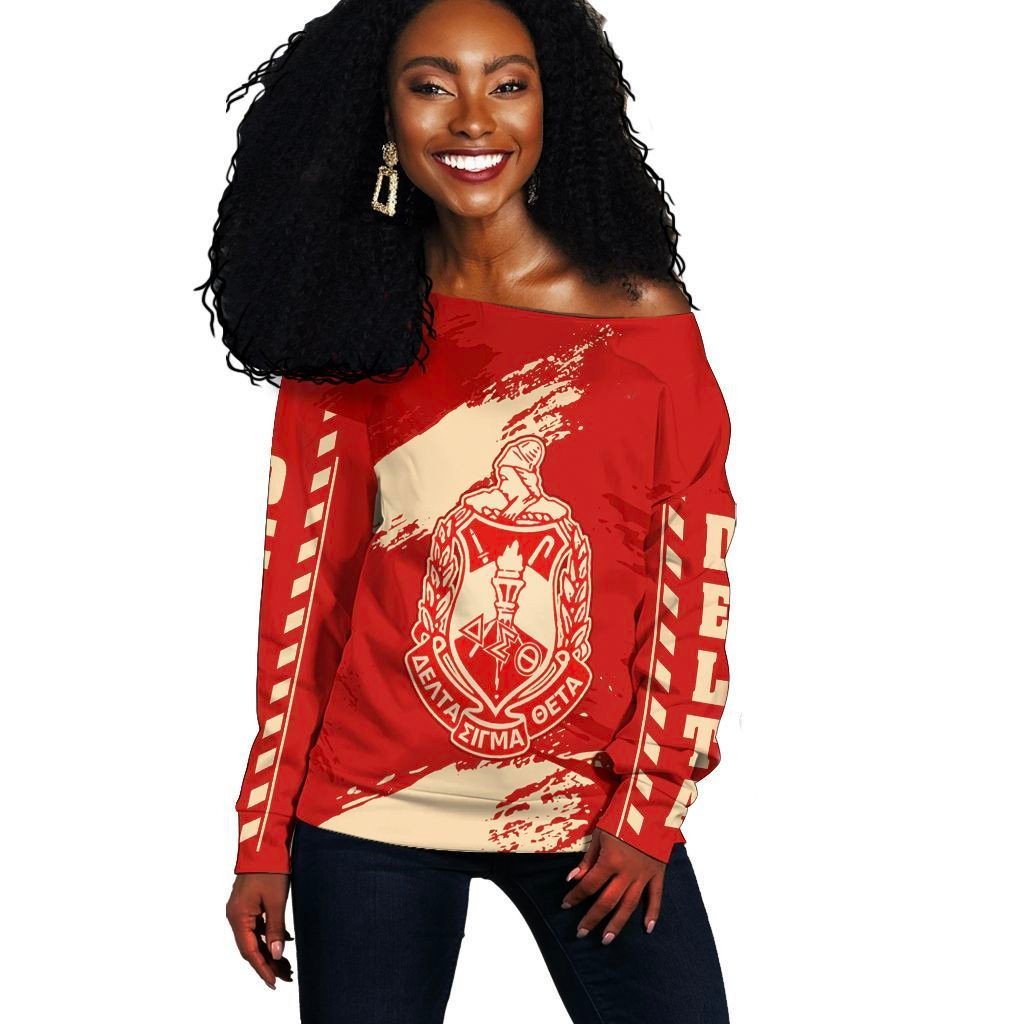 Sorority Sweatshirt – Delta Sigma Theta Nineteen Women Off Shoulder