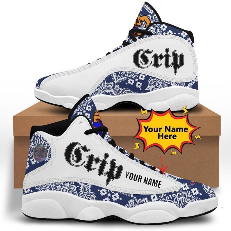 Crips Gang High Top Jd 13 Shoes, Crips Gang Sneakers, Crips Gang Shoes, Air Jd 13 Shoes, Personalized Shoes