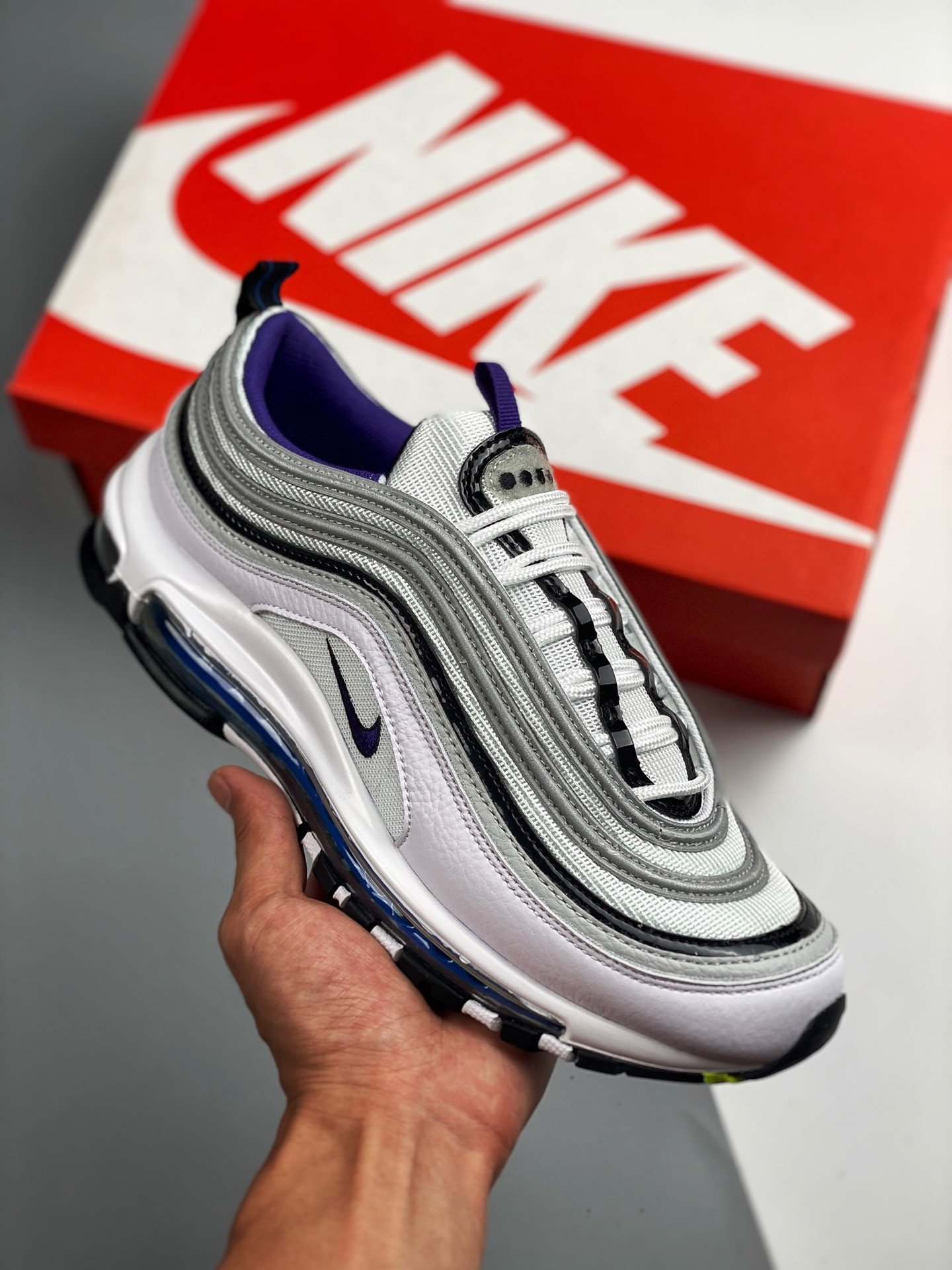 Nike Air Max 97 Kaomoji WhitePurpleBlack 5339665