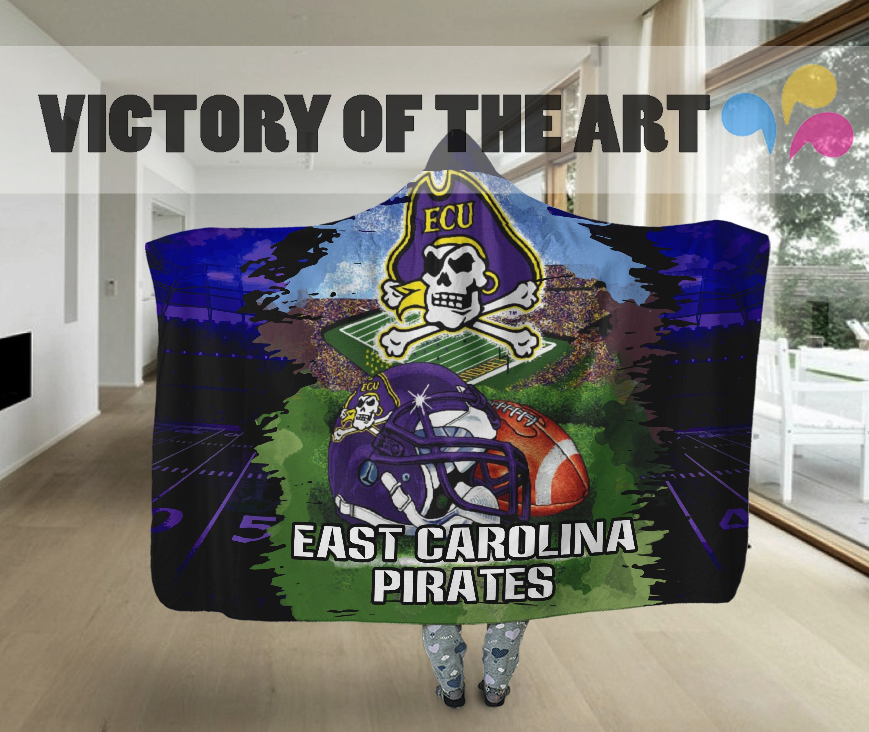 Special Edition East Carolina Pirates Home Field Advantage Hooded Blanket