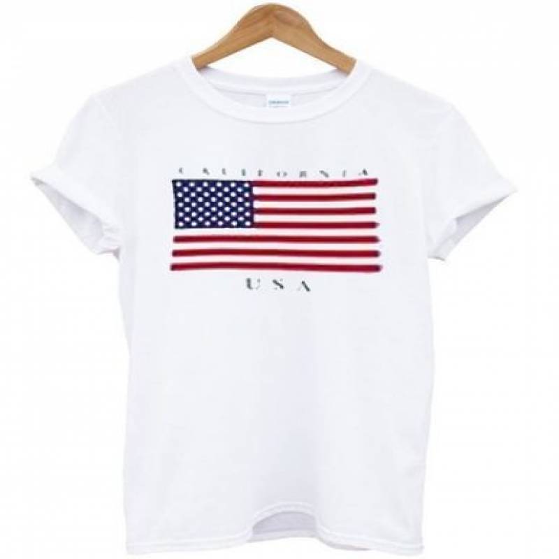 USA California state flag t shirt