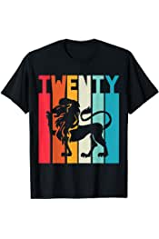 20th Birthday Leo Lion Zodiac Retro Girl Boy 20 years old T-Shirt