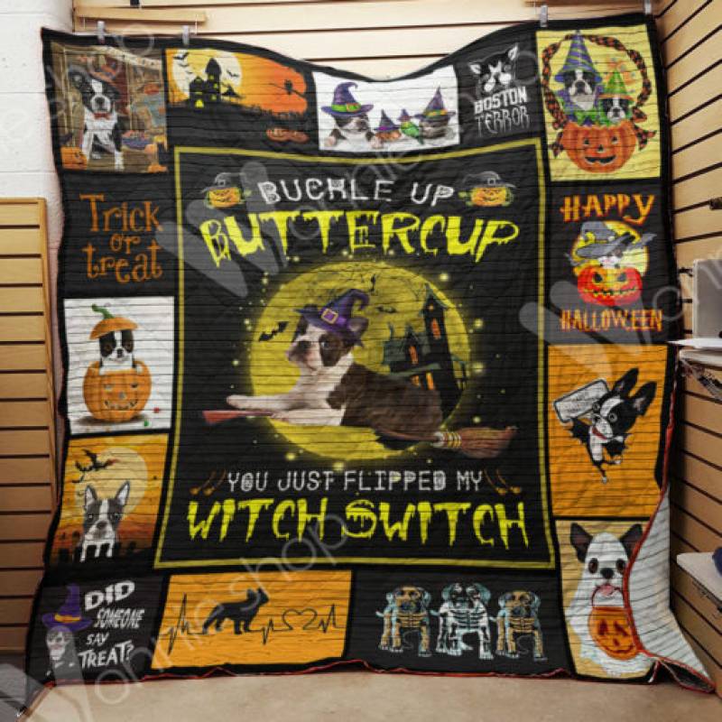 Boston Terrier Witch Blanket AU0903 95O34