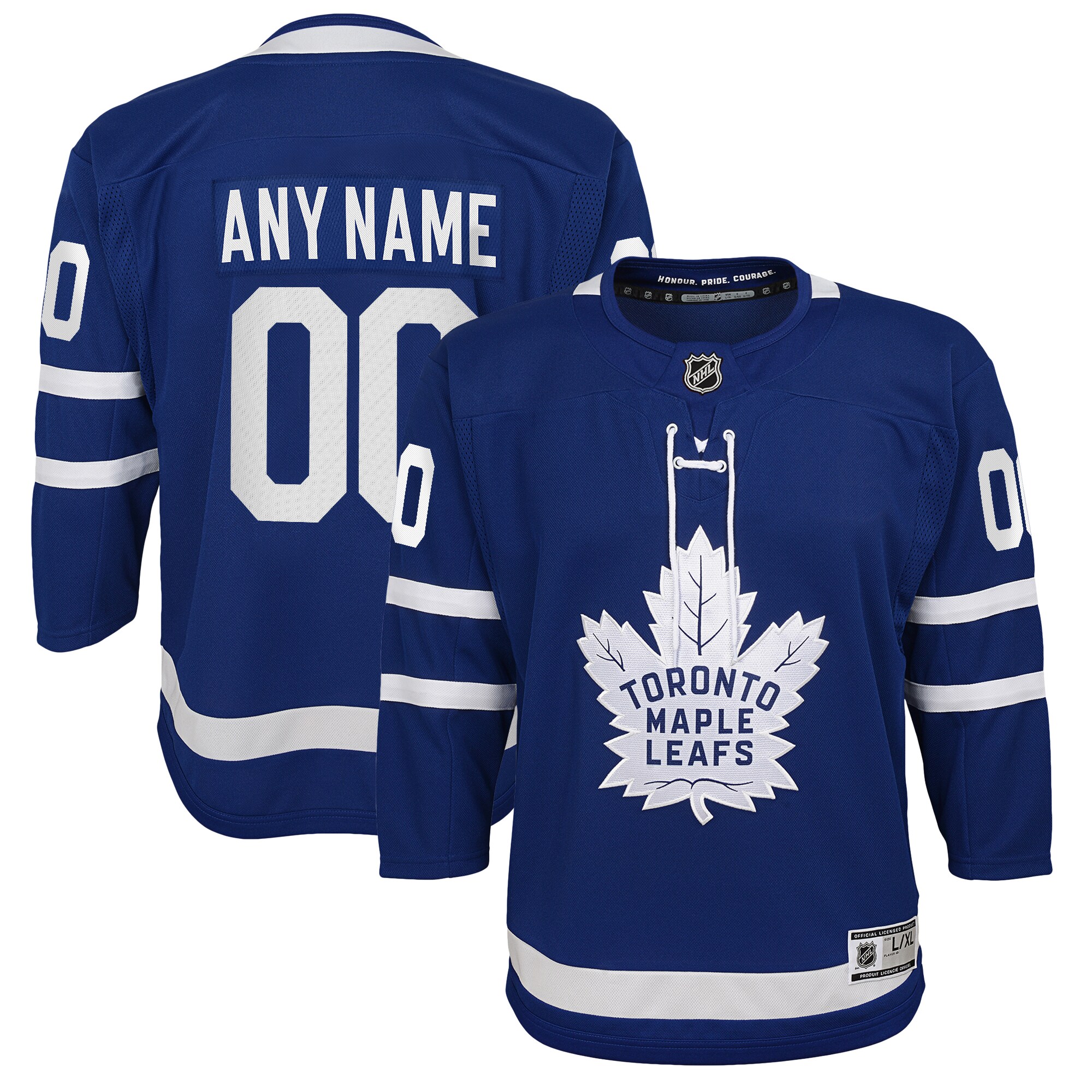 Toronto Maple Leafs Youth Home Premier Custom Jersey – Blue