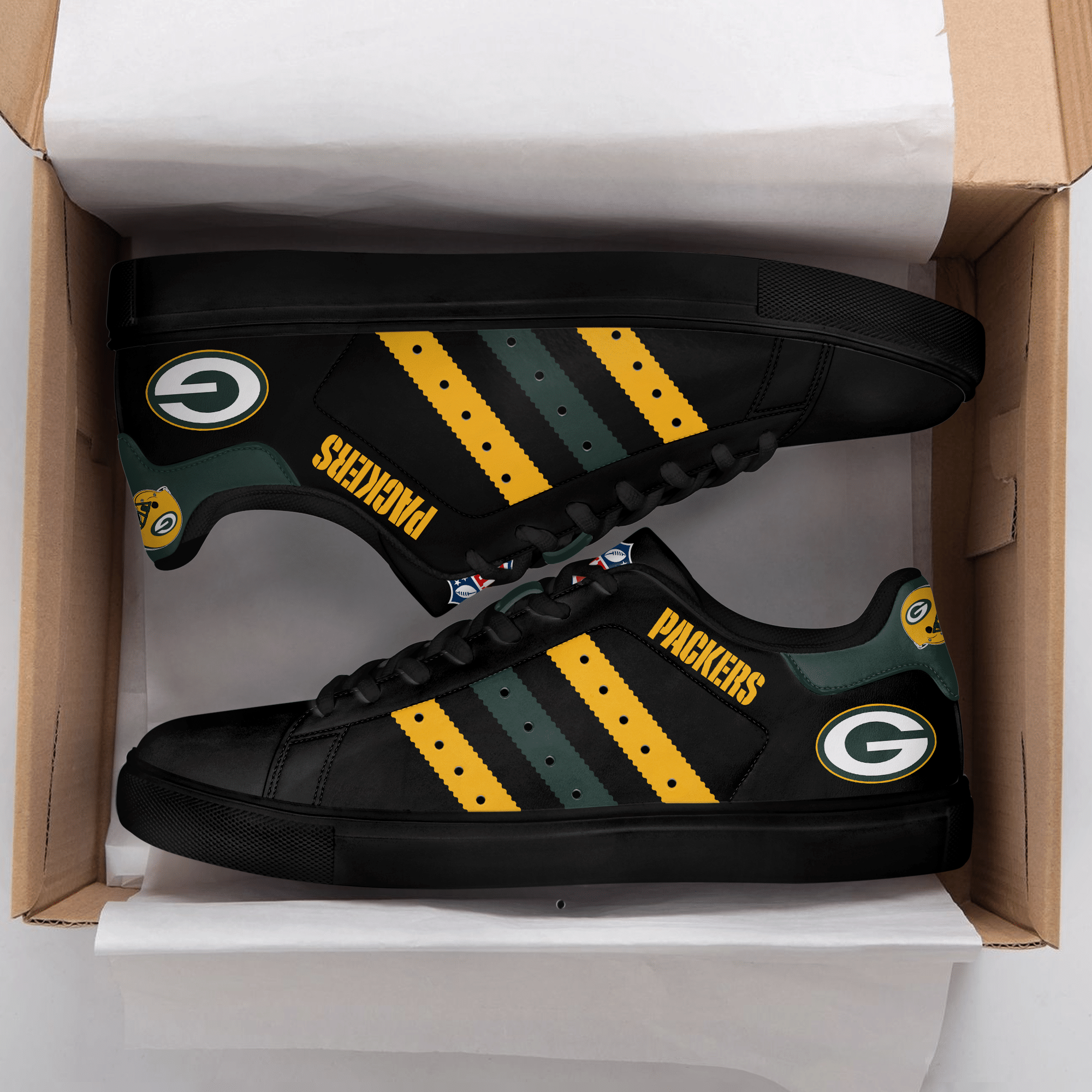 Green Bay Packers Low Top Shoes Xl6