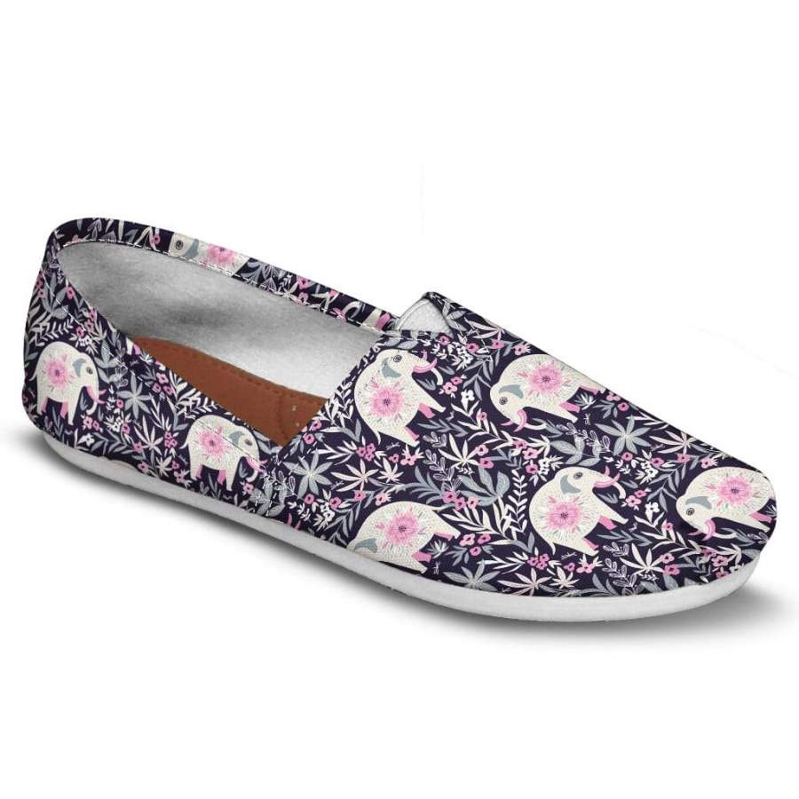 Floral Elephant Casual Shoes-Clearance