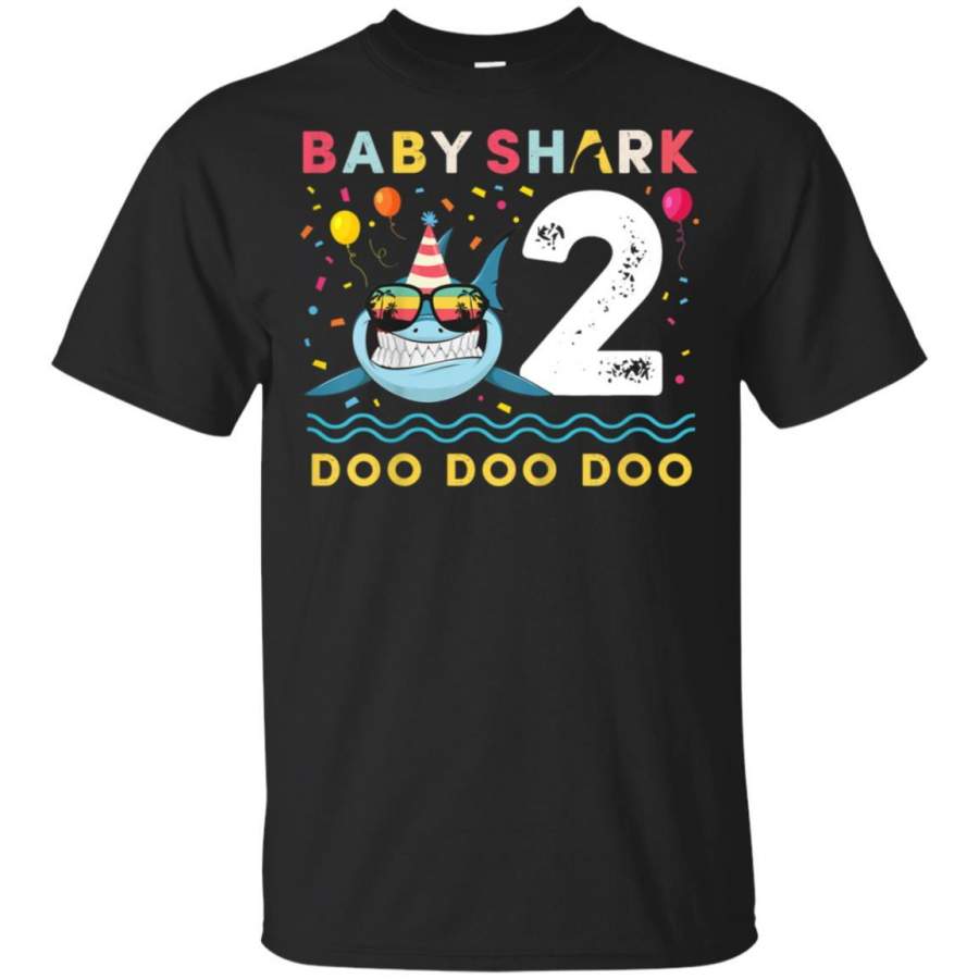 Baby Shark Shirt Toddler 2nd birthday 2 Year Old Boy or Girls