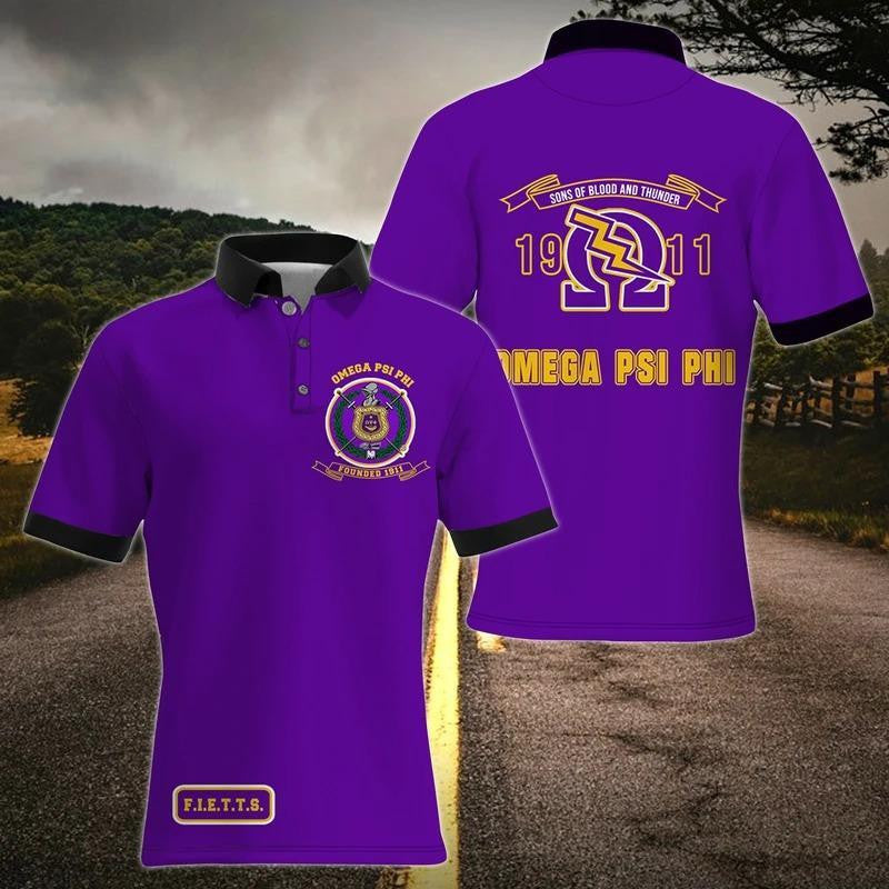 Fraternity Polo – Fietts 1911 Omega Psi Phi Polo Shirt