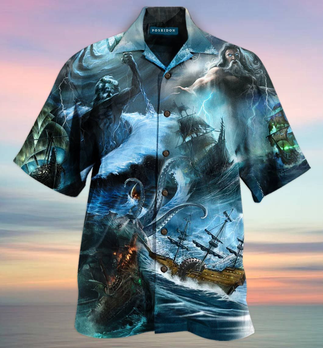 Amazing Poseidon Greek Mythology Hawaiian Shirt