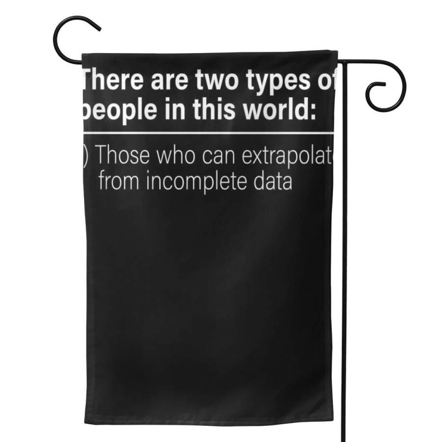 2 Pcs Garden Flag There Are Two Types Of People In This World Horizontal Poster 12.5″x18″ -Mothers Day, Birthday Gifts for Mom, Dad, Wife, Husband, Daughters, Grandma, Friends