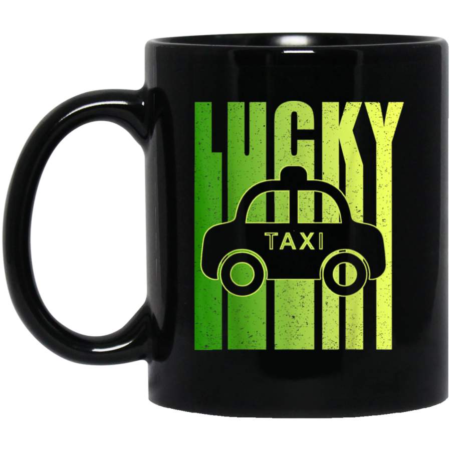 Funny Vintage Lucky Irish Taxi driver St Patricks Day Gift Mug