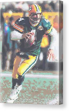 1 Green Bay Packers Brett Favre Joe Hamilton Canvas Print