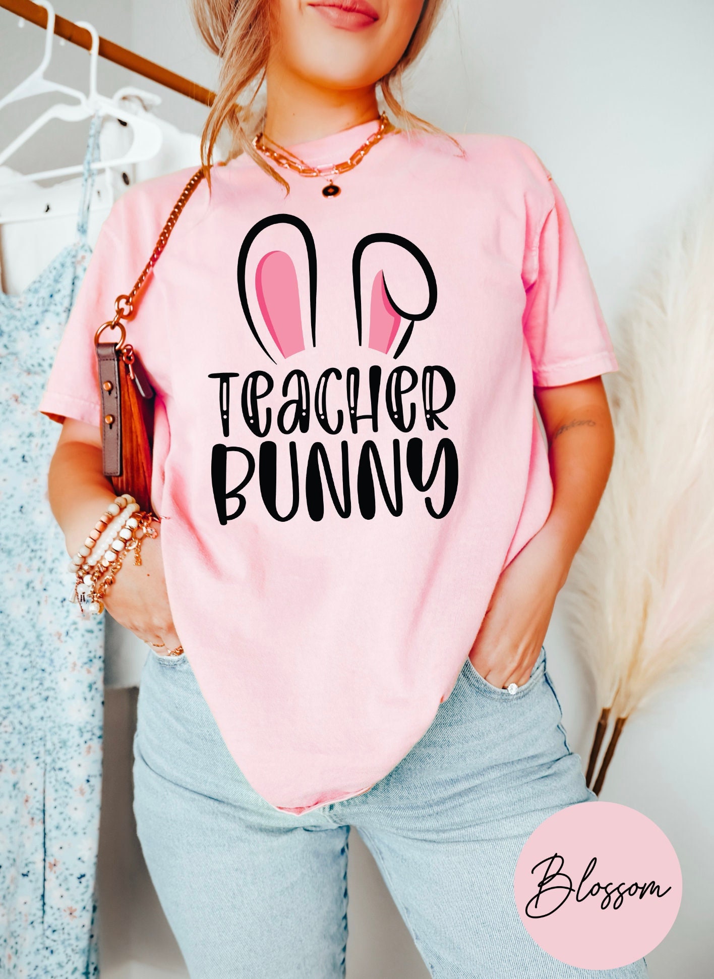 Teacher bunny Shirt for Easter, Teacher Appreciation, Teacher Easter rabbit tee, Teacher Gifts, Teaching Squad Shirt, cute Teacher Shirt