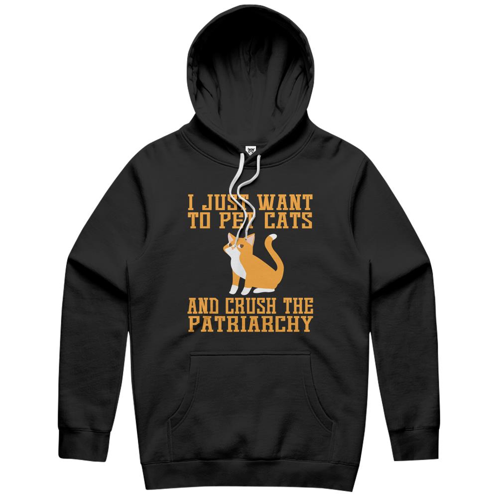 Funny Pet Cats And Crush The Patriarchy Feminist Hoodie