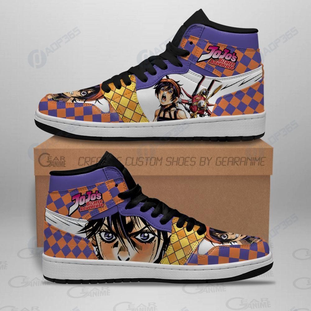 Jojos Bizarre Adventure Sneakers Narancia Ghirga Anime Shoes Air Jordan 13 Shoes Hajd2403519
