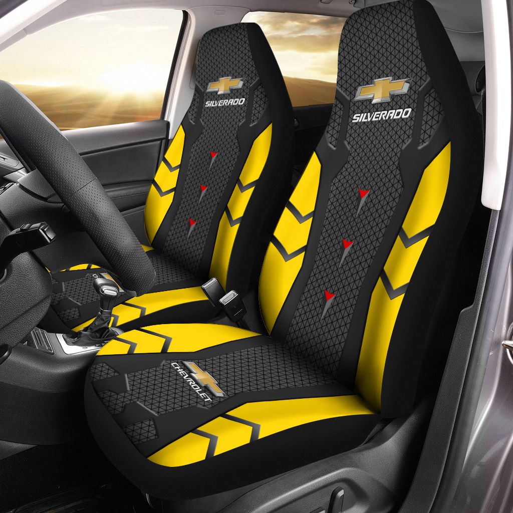 Chevrolet Silverado Lph-Hl Car Seat Cover (Set Of 2) Ver 4 (Yellow)